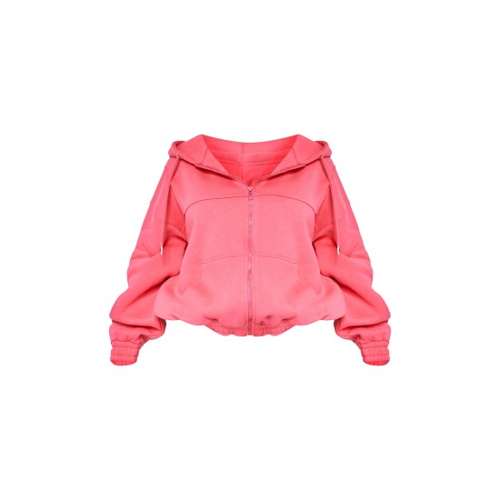 PLT SPORT Raspberry Marl Zip Up Hoodie