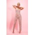 Pale Pink Tassel Sequin Corset Bandeau Jumpsuit