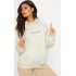 PRETTYLITTLETHING Sand Oversized Sweat Basic Hoodie