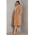 Camel Teddy Bear Borg Coat