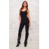 Black Slinky Sleeveless Scoop Neck Jumpsuit