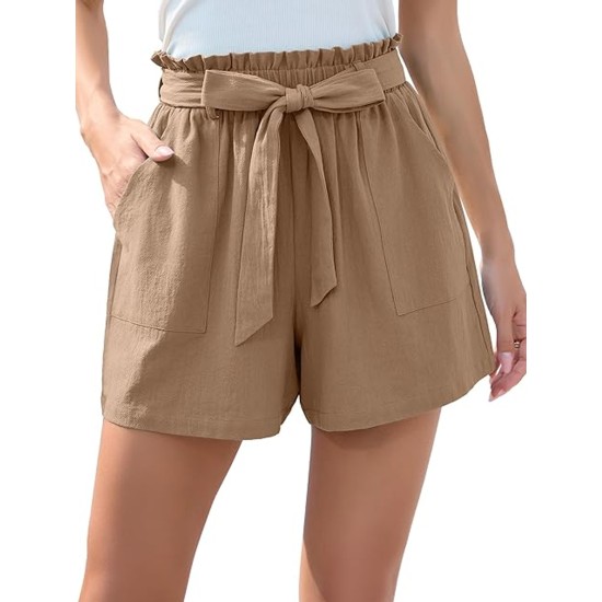 Women Casual Shorts Bowknot Tie Waist Summer Shorts with Pockets – PRYCUS MITCHELL INC