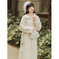 White cotton coat autumn and winter coat for women – PRYCUS MITCHELL INC