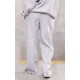 Grey Marl Cherry Print Oversized Wide Leg Sweatpants