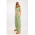 Olive Washed Oversized Low Rise Wide Leg Sweatpants