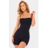 Black Bandeau Removable Strap Shapewear Bodysuit