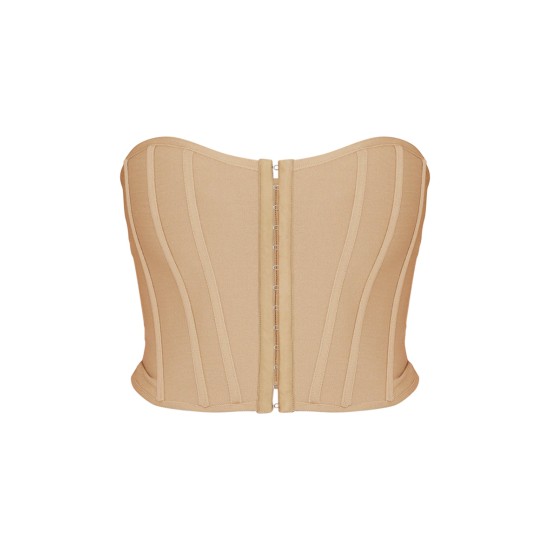 Stone Bandage Hook And Eye Structured Corset