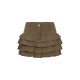 Khaki Twill Rara Mini Skirt