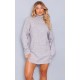 Stone Knitted Slouchy Sweater Dress