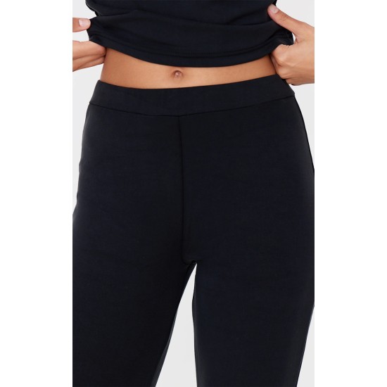 Black Premium Soft Touch Skinny Flare Pants