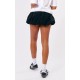 Black Stretch Woven Micro Mini Puffball Skirt