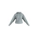 PRETTYLITTLETHING Charcoal Grey Logo Badge Detail Oversized Hoodie