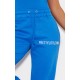 PRETTYLITTLETHING Blue Logo High Waisted Cuffed Sweatpants