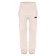 PRETTYLITTLETHING Cream Contrast Logo Badge Wide Leg Sweatpants