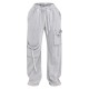 Shape Light Grey Washed Double Waistband Pocket Detail Wide Leg Sweatpants