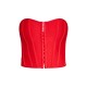 Dusty Red Bandage Hook And Eye Structured Corset