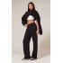 Black Flared Split Hem Sweatpants