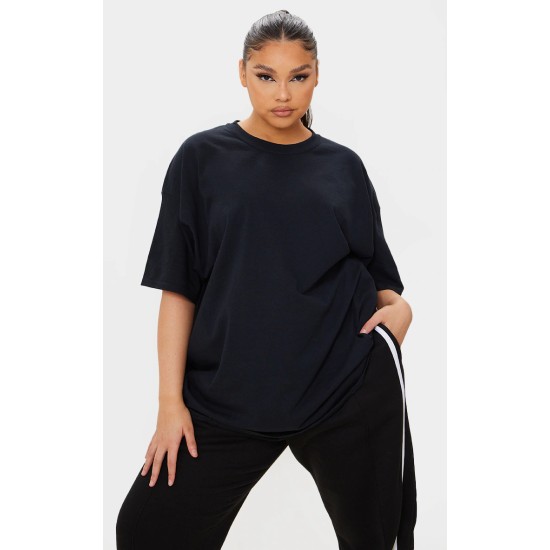 Plus Ultimate Black Oversized T Shirt