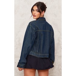 Raw Indigo Wash Oversized Fit Denim Jacket