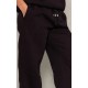 PRETTYLITTLETHING Black Badge Detail Mid Rise Wide Leg Sweatpants