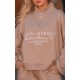 PRETTYLITTLETHING Mocha Logo Embroidered Half Zip Sweatshirt