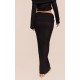 Black Sheer Burnout Mesh Fold Over Hem Low Rise Maxi Skirt