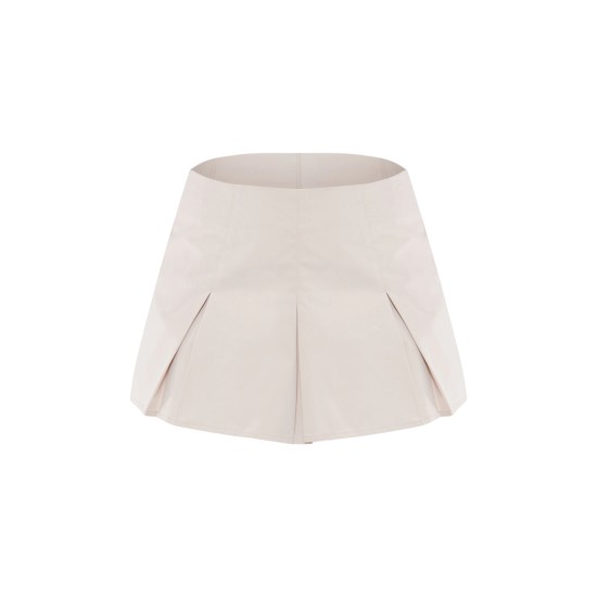 Stone Tailored Woven Box Pleat Skater Skort