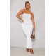 Shape White Textured Bandeau Midaxi Dress