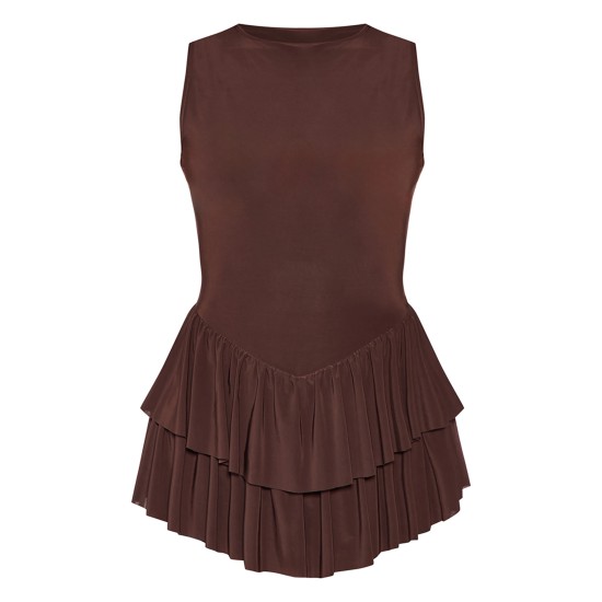 Chocolate Slinky Rara Skort Romper