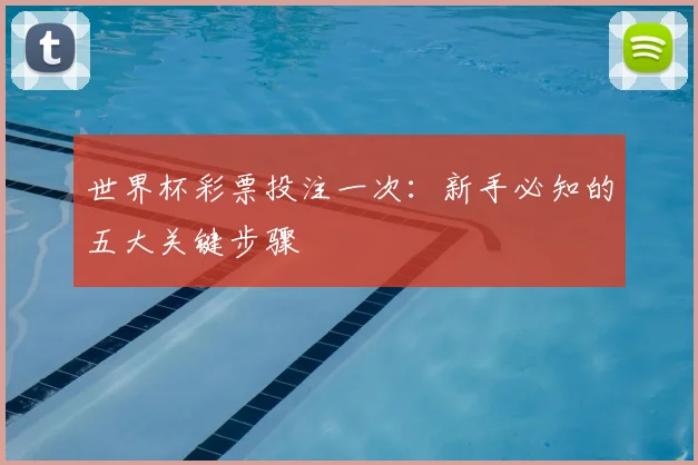 世界杯彩票投注一次:新手必知的五大关键步骤