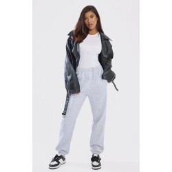 Ash Grey Cuffed Sweat High Waist Sweatpants